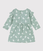 Robe manches longues en tubique imprimé bébé