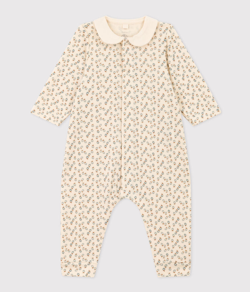 Combinaison longue imprimé fleuri bébé