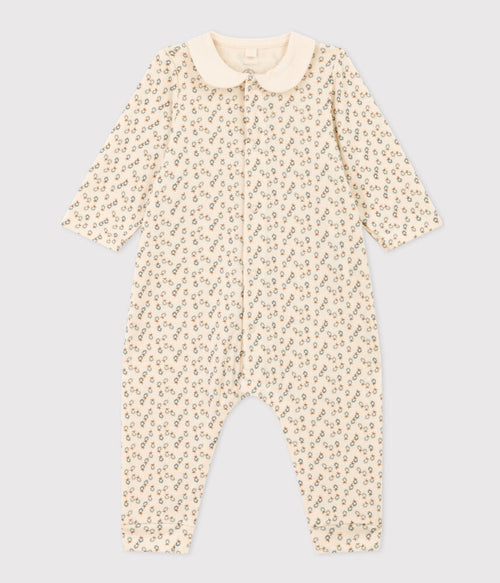 Combinaison longue imprimé fleuri bébé