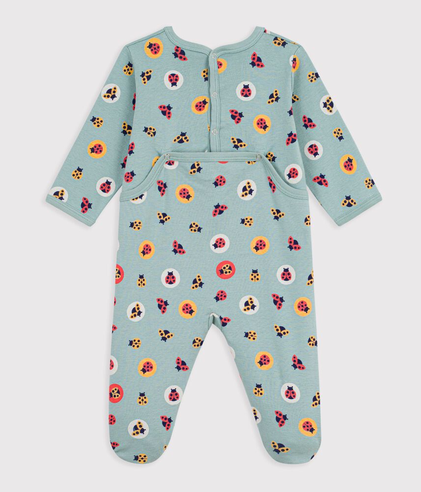Pyjama bébé en coton ouverture au dos imprimé coccinelles