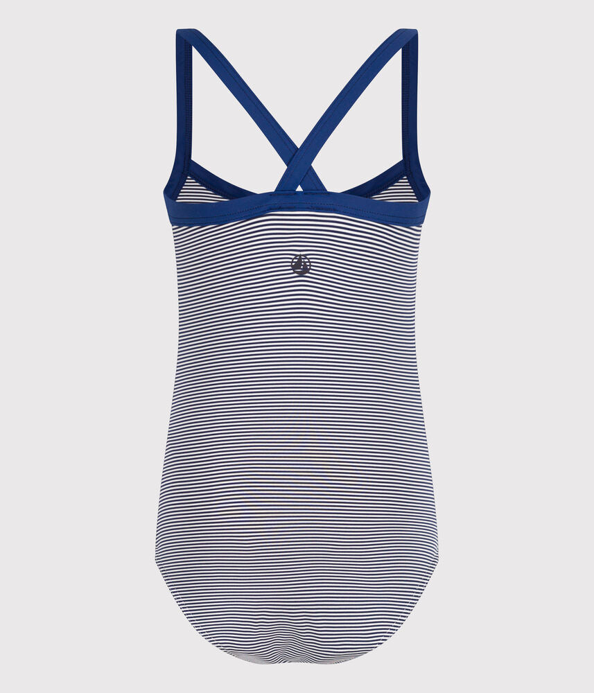Maillot de bain 1 pièce à rayures enfant fille