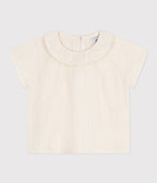 Blouse manches courtes en gaze de coton bébé