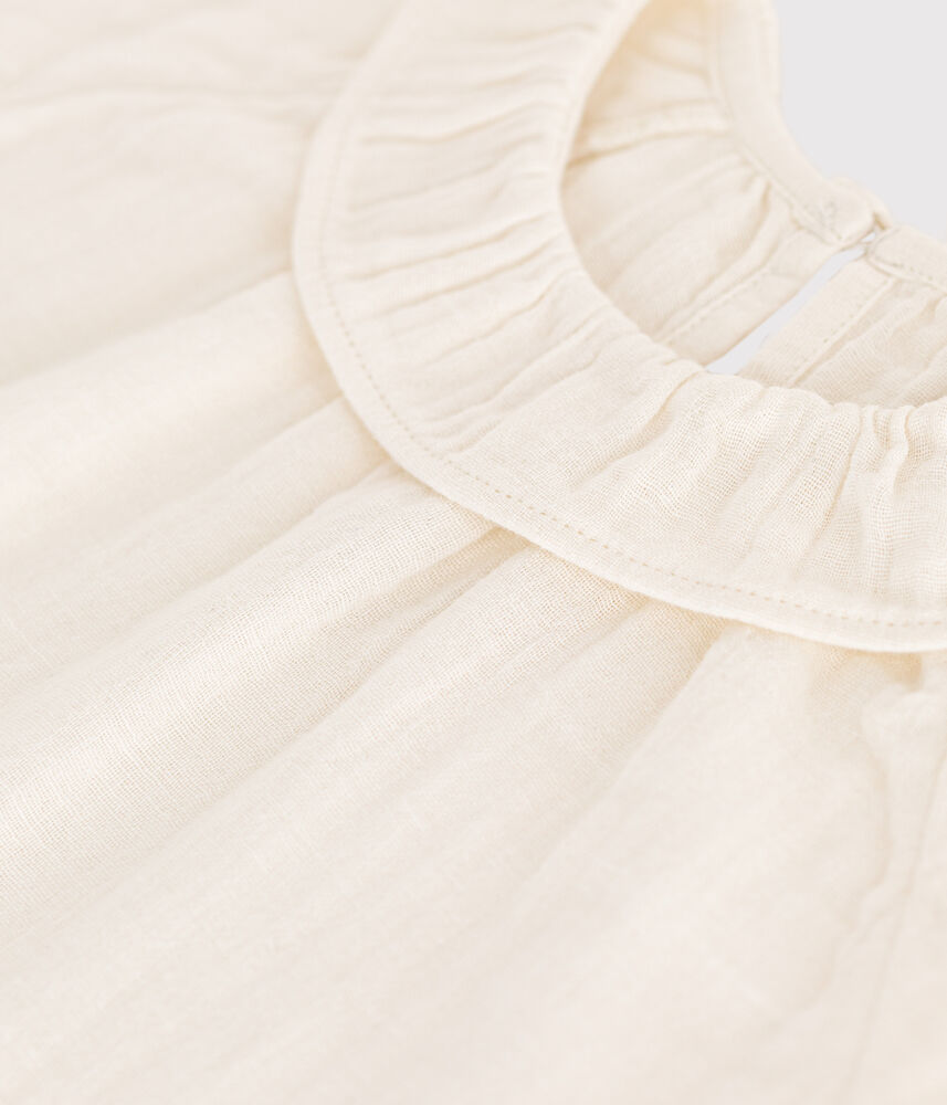 Blouse manches courtes en gaze de coton bébé