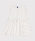 Robe sans manche en coton façonné bébé