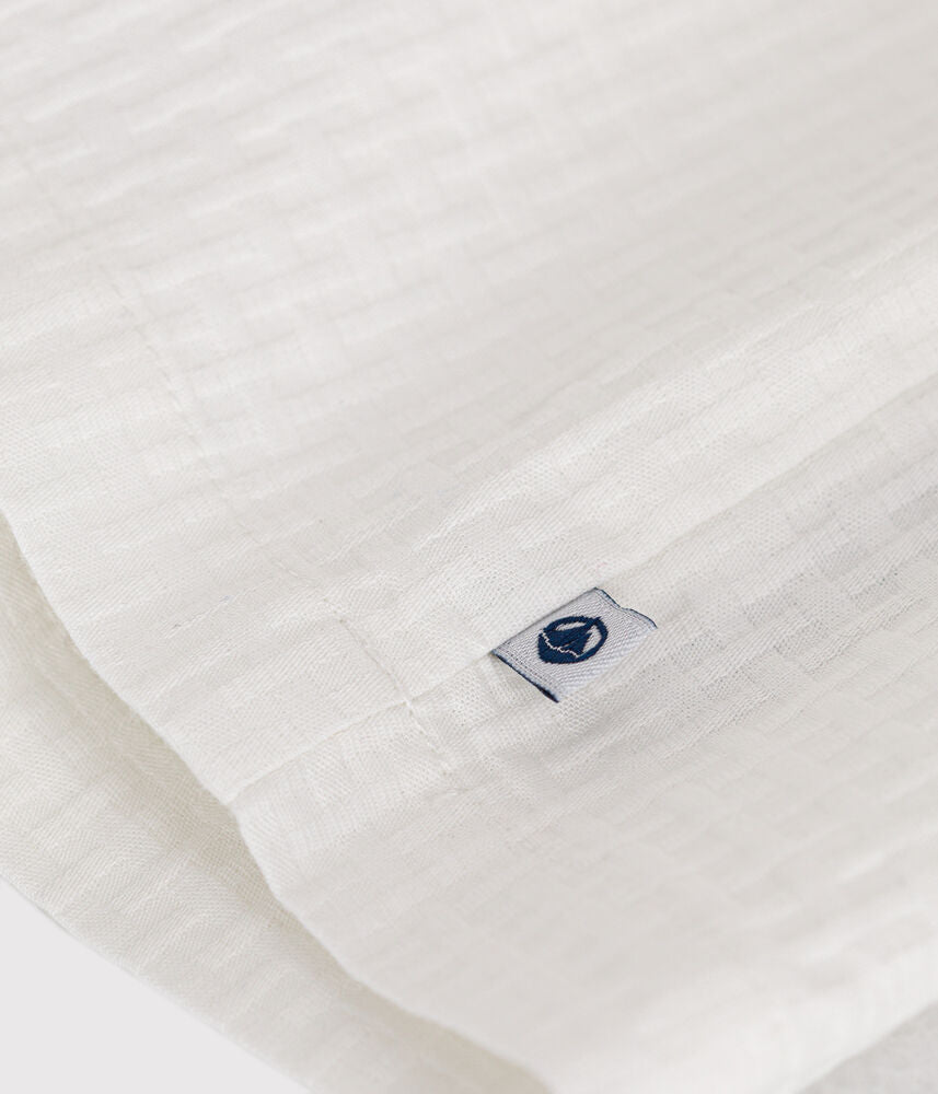 Robe sans manche en coton façonné bébé