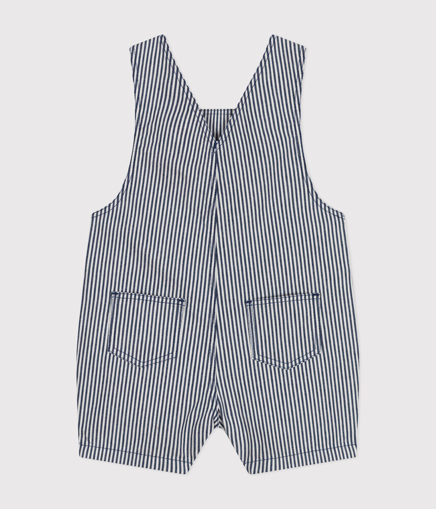 Salopette courte en toile bébé