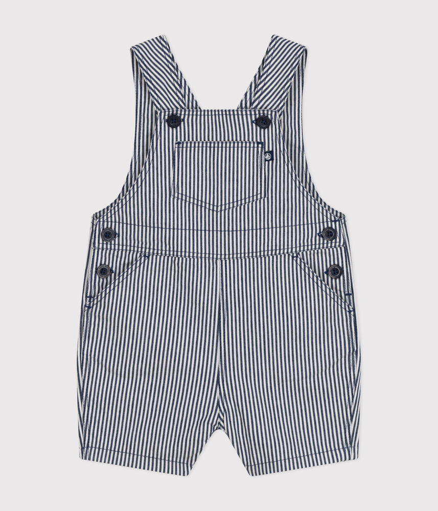 Salopette courte en toile bébé