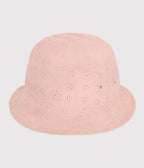 Bob en broderie anglaise rose enfant fille