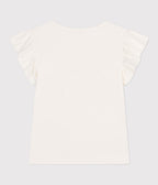 T-shirt enfant à manches volantées en coton