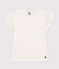 T-shirt enfant à manches volantées en coton