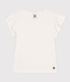 T-shirt enfant à manches volantées en coton