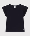 T-shirt enfant à manches volantées en coton
