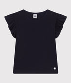T-shirt enfant à manches volantées en coton