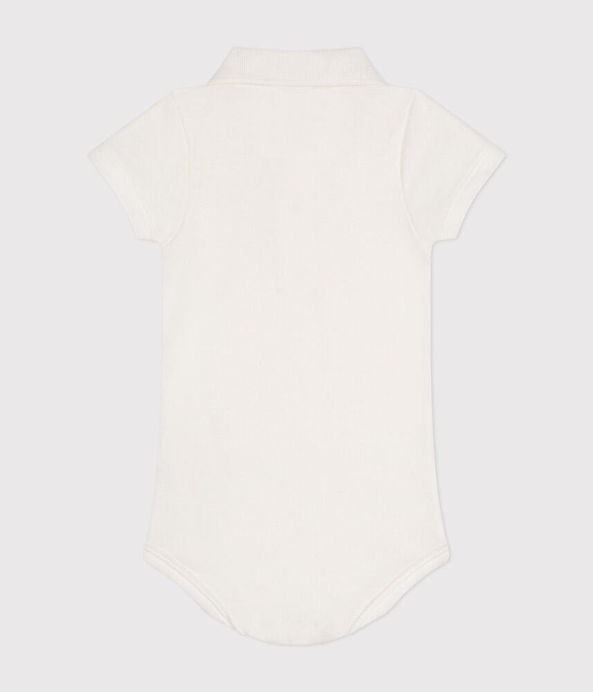 Body manches courtes bébé col polo en coton