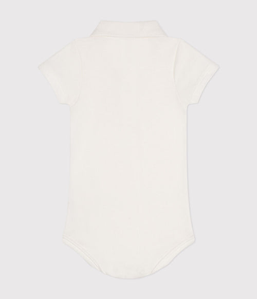 Body manches courtes bébé col polo en coton
